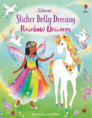 Sticker Dolly Dressing Rainbow Unicorns цена и информация | Väikelaste raamatud | kaup24.ee