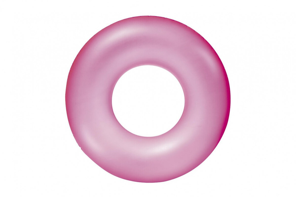 Bestway ujumisrõngas 76 cm, roosa neoonvärvi цена и информация | Täispuhutavad veemänguasjad ja ujumistarbed | kaup24.ee