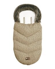 Magamiskott vankrile Kikka Boo Luxury Fur, dots beige hind ja info | Vankrite tarvikud | kaup24.ee