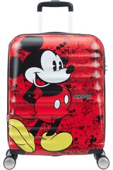 Чемодан для ручной клади American Tourister Wavebreaker Spinner Disney Mickey Comics Red 55 cm цена и информация | Чемоданы, дорожные сумки  | kaup24.ee