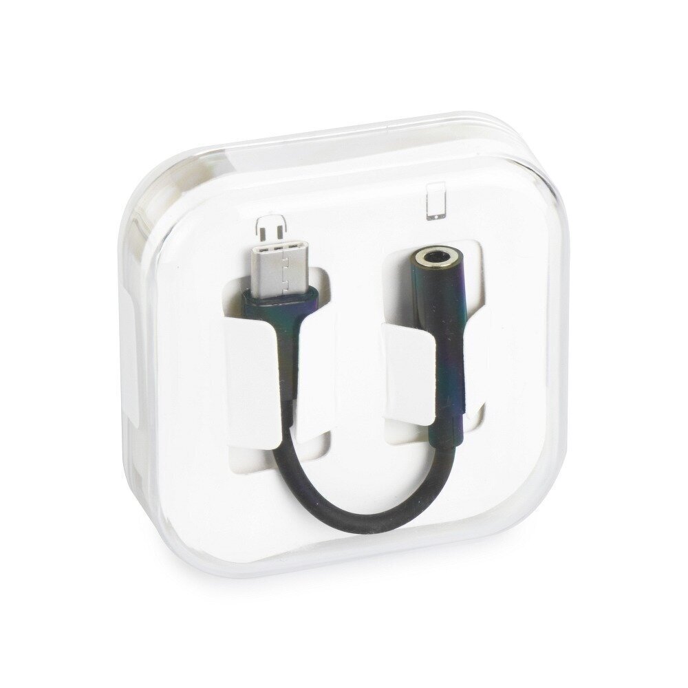 Adapter HF/audio Type C pistikupesaga 3,5mm must hind ja info | USB jagajad, adapterid | kaup24.ee
