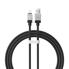 Baseus Kiirlaadimiskaabel Baseus USB-A kuni Lightning Coolplay seeria 1m, 2.4 (must) hind ja info | Mobiiltelefonide kaablid | kaup24.ee