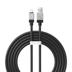 Baseus Kiirlaadimiskaabel Baseus USB-A kuni Lightning CoolPlay seeria 2m, 2,4A (must) цена и информация | Кабели для телефонов | kaup24.ee
