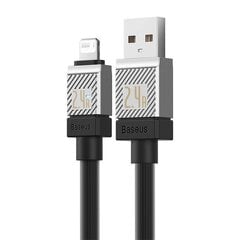 Baseus Kiirlaadimiskaabel Baseus USB-A kuni Lightning CoolPlay seeria 2m, 2,4A (must) hind ja info | Mobiiltelefonide kaablid | kaup24.ee