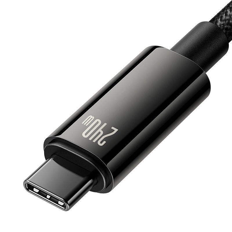 Baseus USB-C–USB-C kaabel Baseus Tungsten Gold 240 W 2 m (must) hind ja info | Mobiiltelefonide kaablid | kaup24.ee