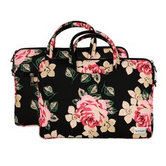 Wonder Briefcase Laptop 15-16 inches black and roses POK042627 цена и информация | Компьютерные сумки | kaup24.ee