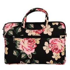 Wonder Briefcase Laptop 15-16 inches black and roses POK042627 цена и информация | Компьютерные сумки | kaup24.ee