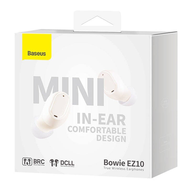 Baseus Baseus Bowie EZ10 juhtmevabad kõrvaklapid (valged) цена и информация | Kõrvaklapid | kaup24.ee