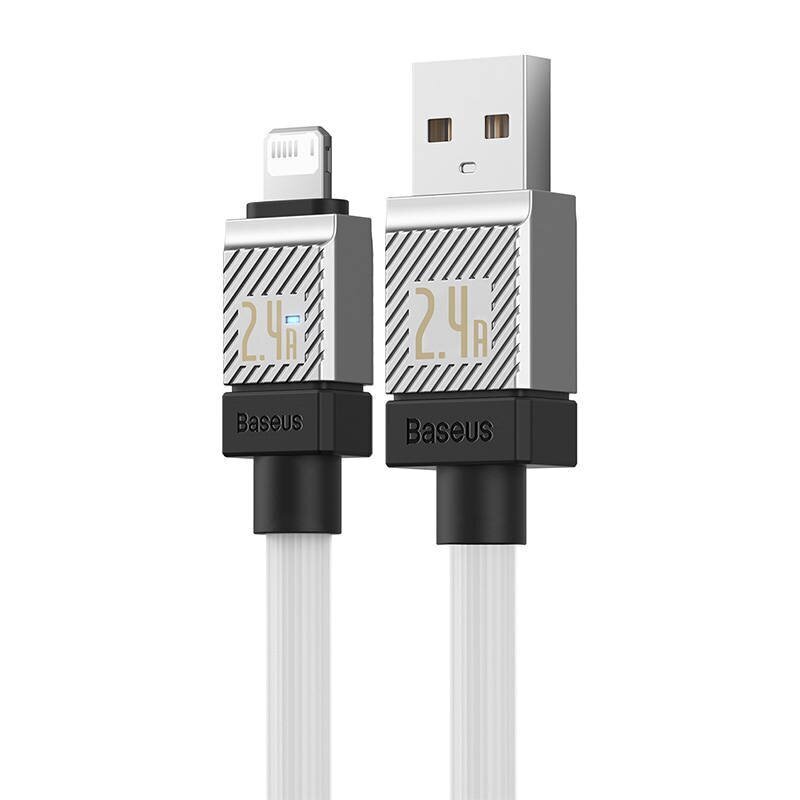 Baseus Kiirlaadimiskaabel Baseus USB-A kuni Lightning CoolPlay seeria 2m, 2,4A (valge) цена и информация | Mobiiltelefonide kaablid | kaup24.ee