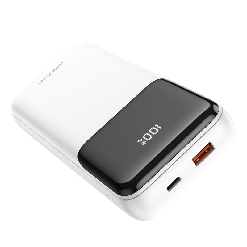 Borofone Power Bank 20000mAh BJ22A - USB - PD QC 3.0 22,5W C-tüüpi ja Lightning kaablitega valge цена и информация | Akupangad | kaup24.ee