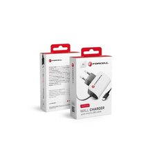 Зарядное устройство FORCELL Micro USB Universal 1A, белое цена и информация | Зарядные устройства для телефонов | kaup24.ee