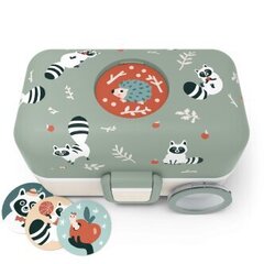 MB Tresor зеленый енот - Детская коробка для бенто цена и информация | Посуда для хранения еды | kaup24.ee