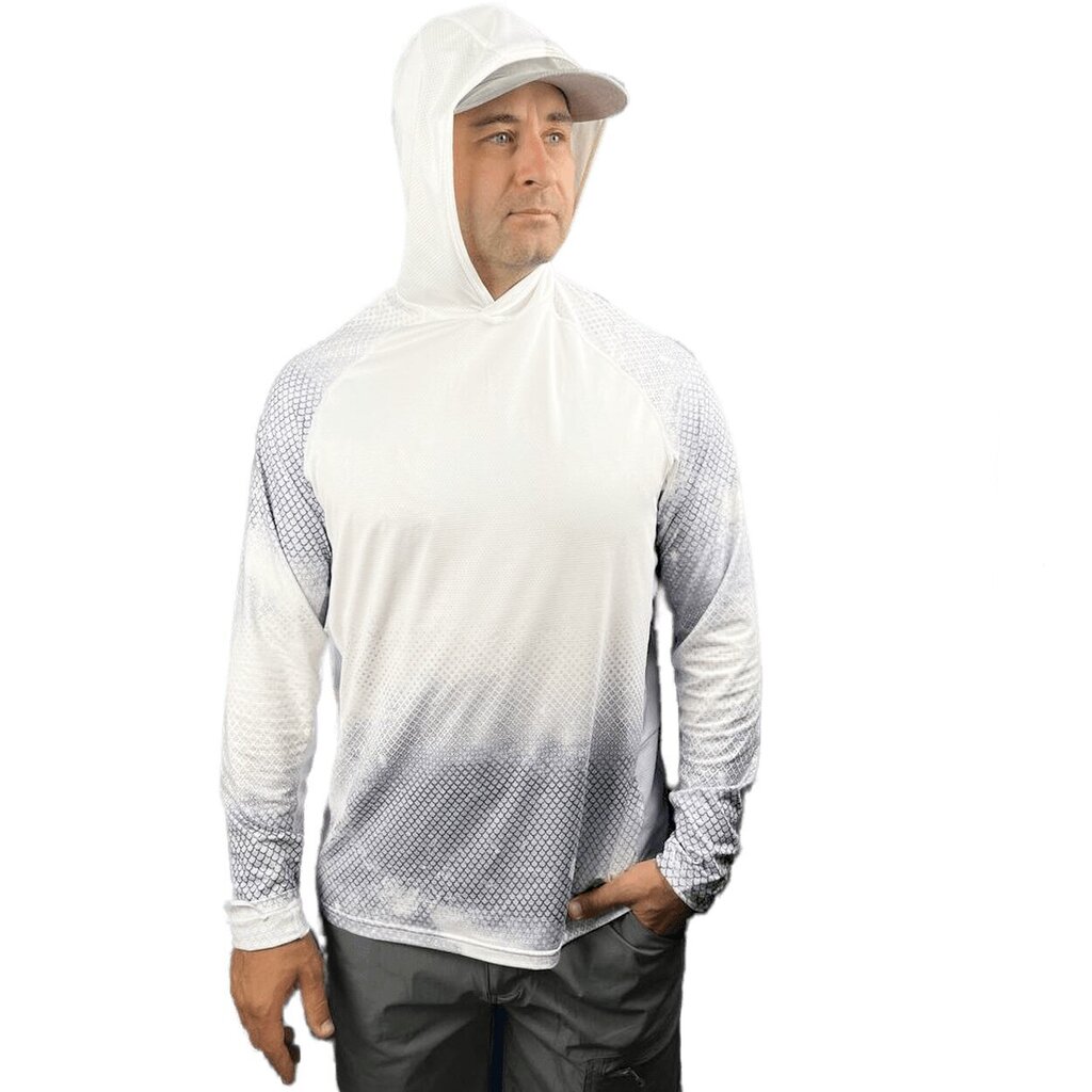 Pikkade varrukatega spordisärk Fishscale solar hoodie hind ja info | Meeste spordiriided | kaup24.ee