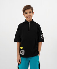 Футболка-поло с голографическим принтом для мальчиков Gulliver, черная  цена и информация | Рубашки для мальчиков | kaup24.ee