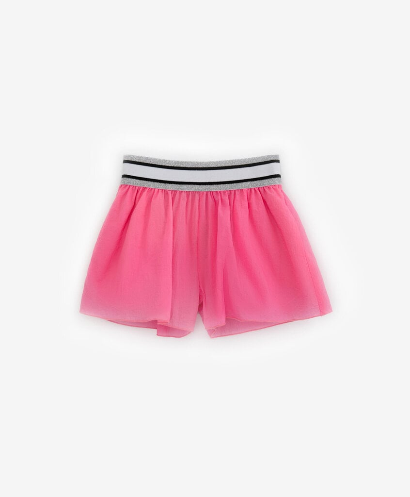 Õhukesest poolläbipaistvast vihmamantlist roosa lühikesed püksid tüdrukutele Gulliver hind ja info | Tüdrukute lühikesed püksid | kaup24.ee