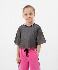Комплект из сетчатой футболки оверсайз и майки для девочек Gulliver, серый  цена и информация | Рубашки для девочек | kaup24.ee