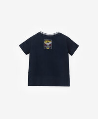 Футболка заниженной линией спинки и принтом для мальчиков Gulliver, синяя  цена и информация | Рубашки для мальчиков | kaup24.ee