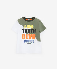 Футболка с асимметричным принтом для мальчиков Gulliver, белая  цена и информация | Рубашки для мальчиков | kaup24.ee