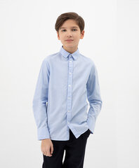 Klassikaline pikkade varrukatega sinine särk poistele hind ja info | Poiste kampsunid, vestid ja jakid | kaup24.ee