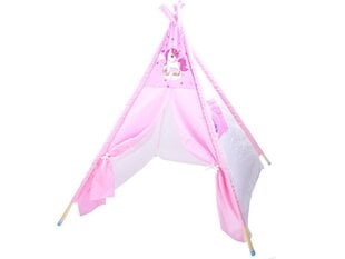 Палатка Tipi, розовая цена и информация | Детские игровые домики | kaup24.ee