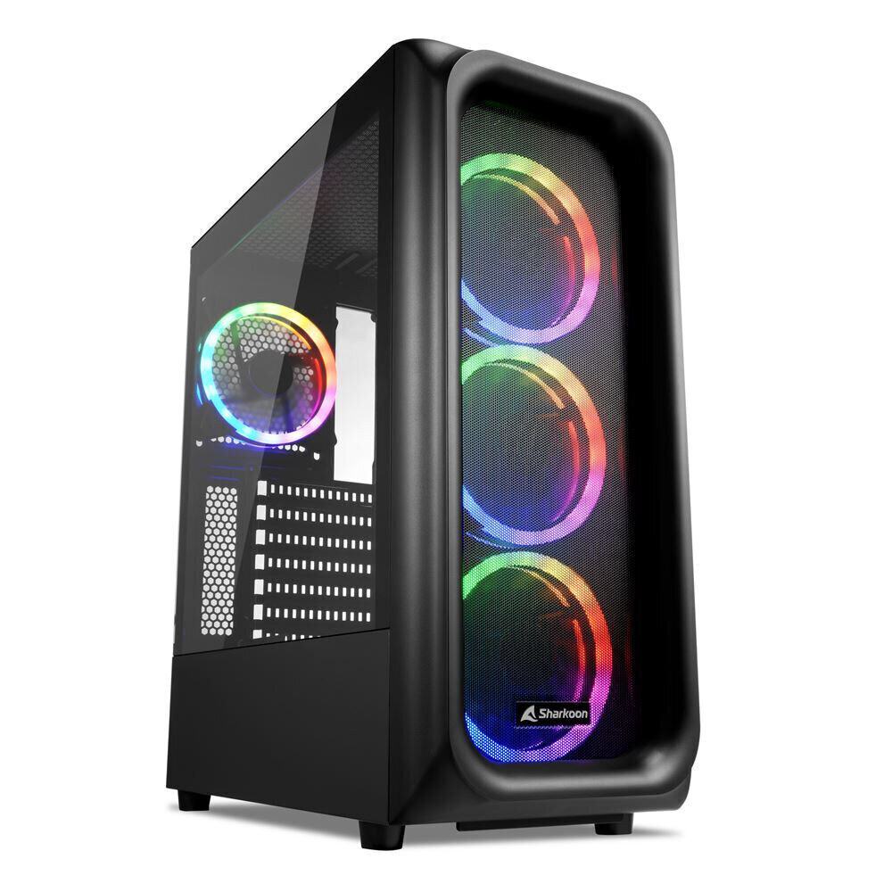 ATX Semi-tower Korpus Sharkoon TK5M RGB ATX Must hind ja info | Arvutikorpused | kaup24.ee