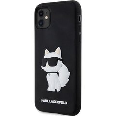 Original Pouch KARL LAGERFELD hardcase Rubber Choupette 3D KLHCN613DRKHNK for Iphone 11| Xr Black цена и информация | Чехлы для телефонов | kaup24.ee