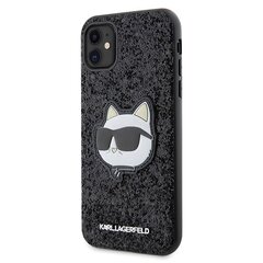 Original Pouch KARL LAGERFELD Glitter Choupette Patch KLHCN61G2CPK for Iphone 11| Xr Black цена и информация | Чехлы для телефонов | kaup24.ee