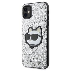 Original Pouch KARL LAGERFELD Glitter Choupette Patch KLHCN61G2CPS for Iphone 11| Xr Silver цена и информация | Чехлы для телефонов | kaup24.ee