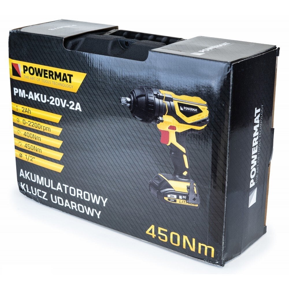 Akulööktrell PowerMat 1/2" 20V-2Ah цена и информация | Akutrellid ja akukruvikeerajad | kaup24.ee