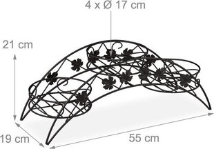 Lillealus Relaxdays, 21x55x19 cm цена и информация | Подставки для цветов, держатели для вазонов | kaup24.ee