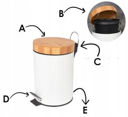 Prügikast ja WC-hari Yoka Home hind ja info | Vannitoa sisustuselemendid ja aksessuaarid | kaup24.ee