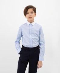 Сорочка в тонкую фактурную полоску для мальчиков Gulliver, голубая  цена и информация | Рубашки для мальчиков | kaup24.ee