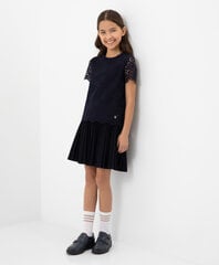 Блузка кружевная с коротким рукавом для девочек Gulliver, синяя цена и информация | Рубашки для девочек | kaup24.ee