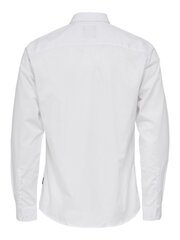 Мужская рубашка ONLY & SONS 22015472*03 5714497260056, белая цена и информация | Мужские футболки | kaup24.ee