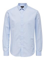 Мужская рубашка ONLY & SONS 22015472*01 5714506261081, голубая цена и информация | Мужские футболки | kaup24.ee