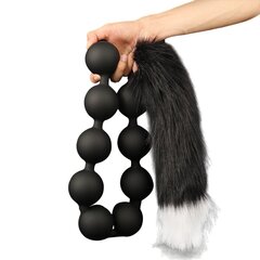 9 анальных шариков-бусинок; анальная пробка с хвостиком; LIVMAN butt plug цена и информация | Анальные игрушки | kaup24.ee