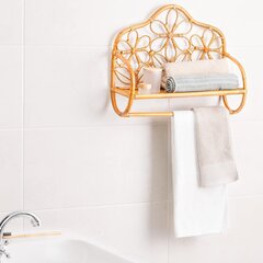 Настенная деревянная вешалка для полотенец Navaris, 50 x 36 x 17 см, коричневая цена и информация | Аксессуары для ванной комнаты | kaup24.ee