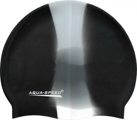 Шапочка для плавания Aqua Speed Bunt, серая, белая цена и информация | Шапки для плавания | kaup24.ee
