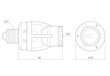 Liikumisandur CR-6 valge, IP20, MAX. 60 W, 360°, MAX. 6m ± 2-3,5m ( цена и информация | Andurid, sensorid | kaup24.ee