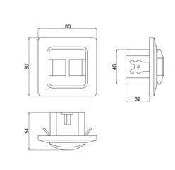 Sisseehitatud liikumisandur CR-16 max 500W 50/60Hz190°, IP20 цена и информация | Датчики | kaup24.ee