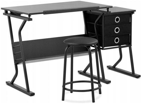 Joonistuslaud tooliga Fromm & Starck Star_Desk_39 128 x 60 x 76 cm must цена и информация | Arvutilauad, kirjutuslauad | kaup24.ee