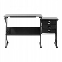 Joonistuslaud tooliga Fromm & Starck Star_Desk_39 128 x 60 x 76 cm must hind ja info | Arvutilauad, kirjutuslauad | kaup24.ee