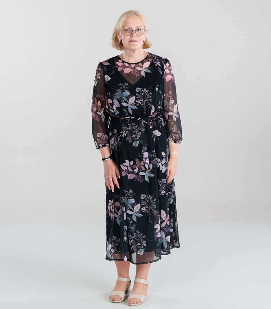 Kleit naistele Hansmark Ketlin-L 66134*01, must/vanaroosa hind ja info | Kleidid | kaup24.ee