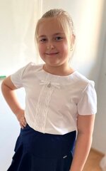 Детская блузка Madzi 221514 01, белая, 221514*01-158 цена и информация | Рубашки для девочек | kaup24.ee