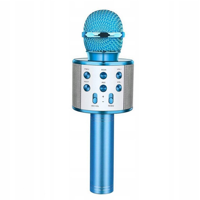 Karaoke mikrofon koos Bluetooth kõlariga Sinine hind ja info | Arendavad mänguasjad | kaup24.ee