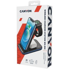 Canyon WS-304 Foldable 3в1 цена и информация | Зарядные устройства для телефонов | kaup24.ee