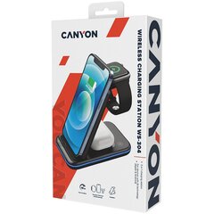 Canyon WS-304 Foldable 3in1 цена и информация | Зарядные устройства для телефонов | kaup24.ee