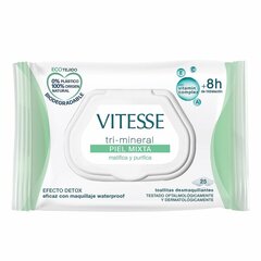 Meigi eemaldamise salvrätikud Vitesse Tri-Mineral Kombineeritud nahk (25 tk) цена и информация | Аппараты для ухода за лицом | kaup24.ee