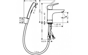 Valamusegisti Hansgrohe focus 100 bideega hind ja info | Vannitoa segistid | kaup24.ee