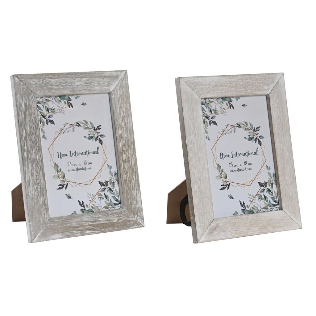 Pildiraam DKD Home Decor Beež Valge (18 x 1,5 x 23 cm) (2 tk) hind ja info | Pildiraamid | kaup24.ee